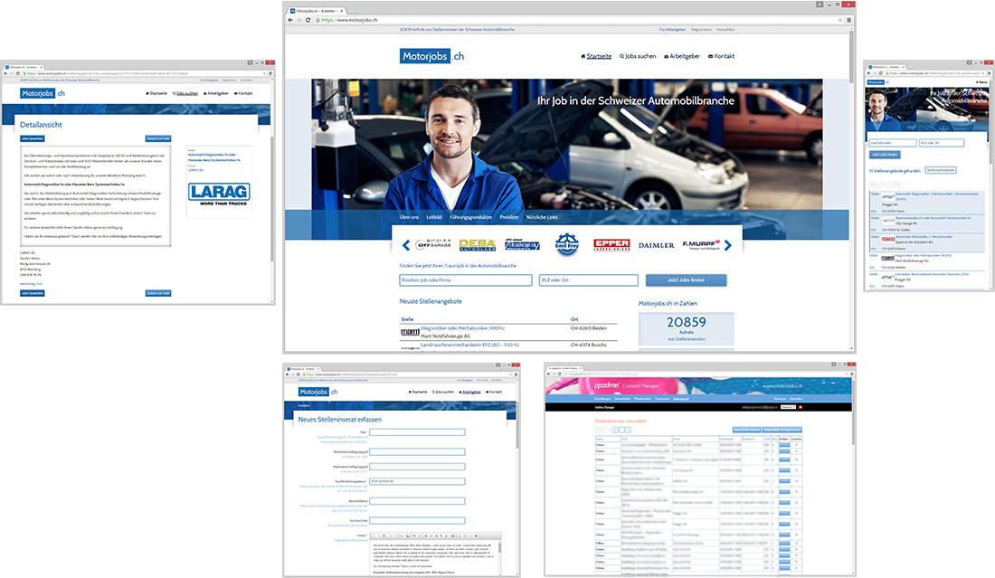 Screenshots von Motorjobs.ch