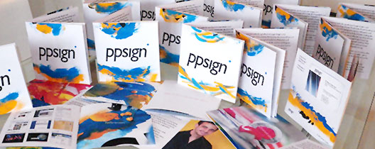 Direct Mailing Werbung in der Form von personalisierten Broschüren für Kunden und Geschäftspartner der ppsign GmbH